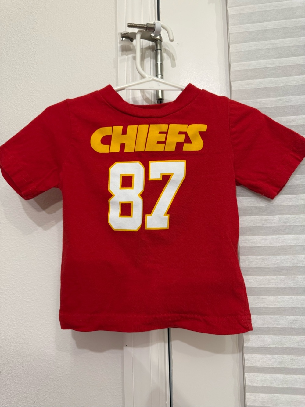 Kids Red 'CHIEFS 87' Short Sleeve Tee